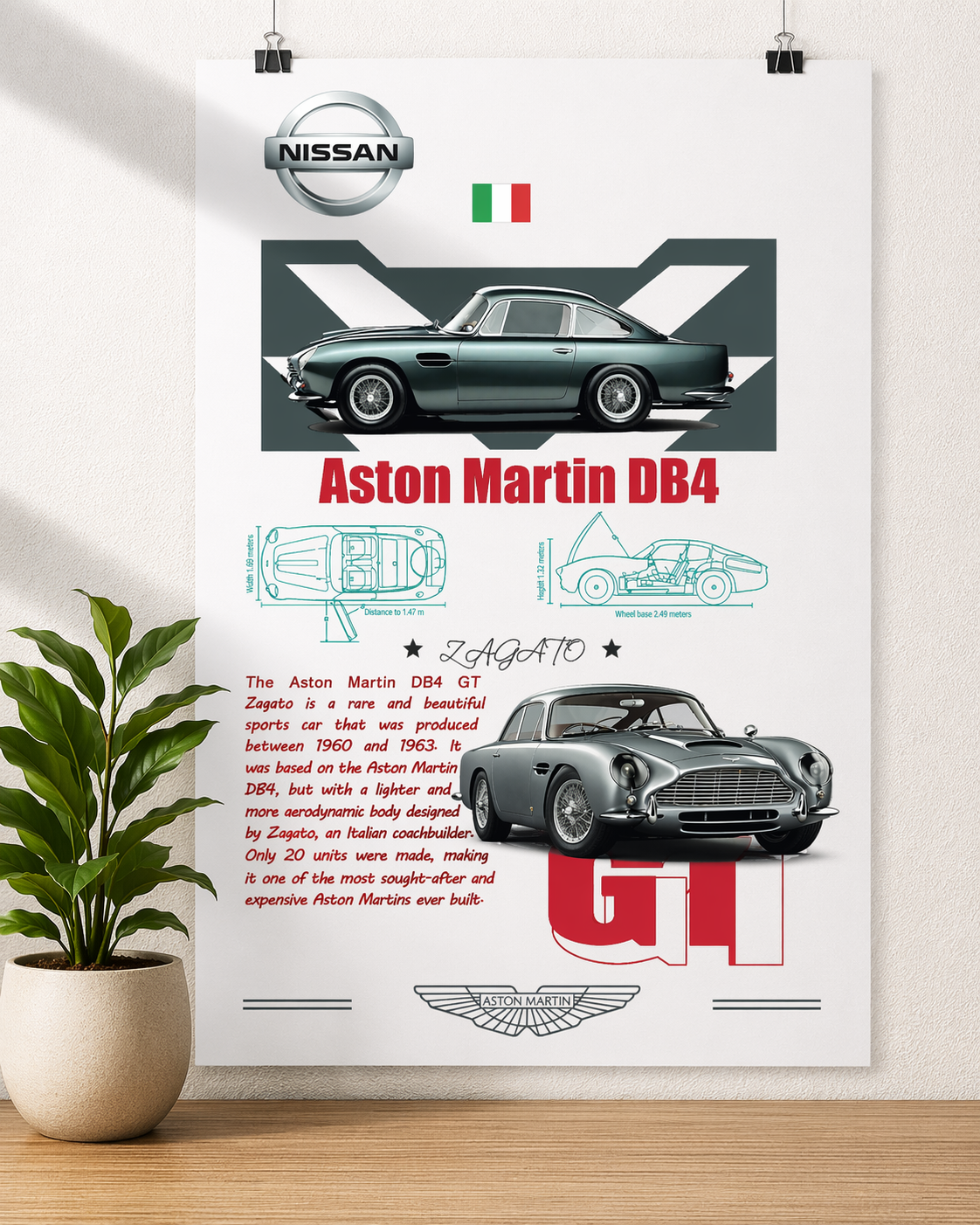 Aston Martin DB4 Blueprint