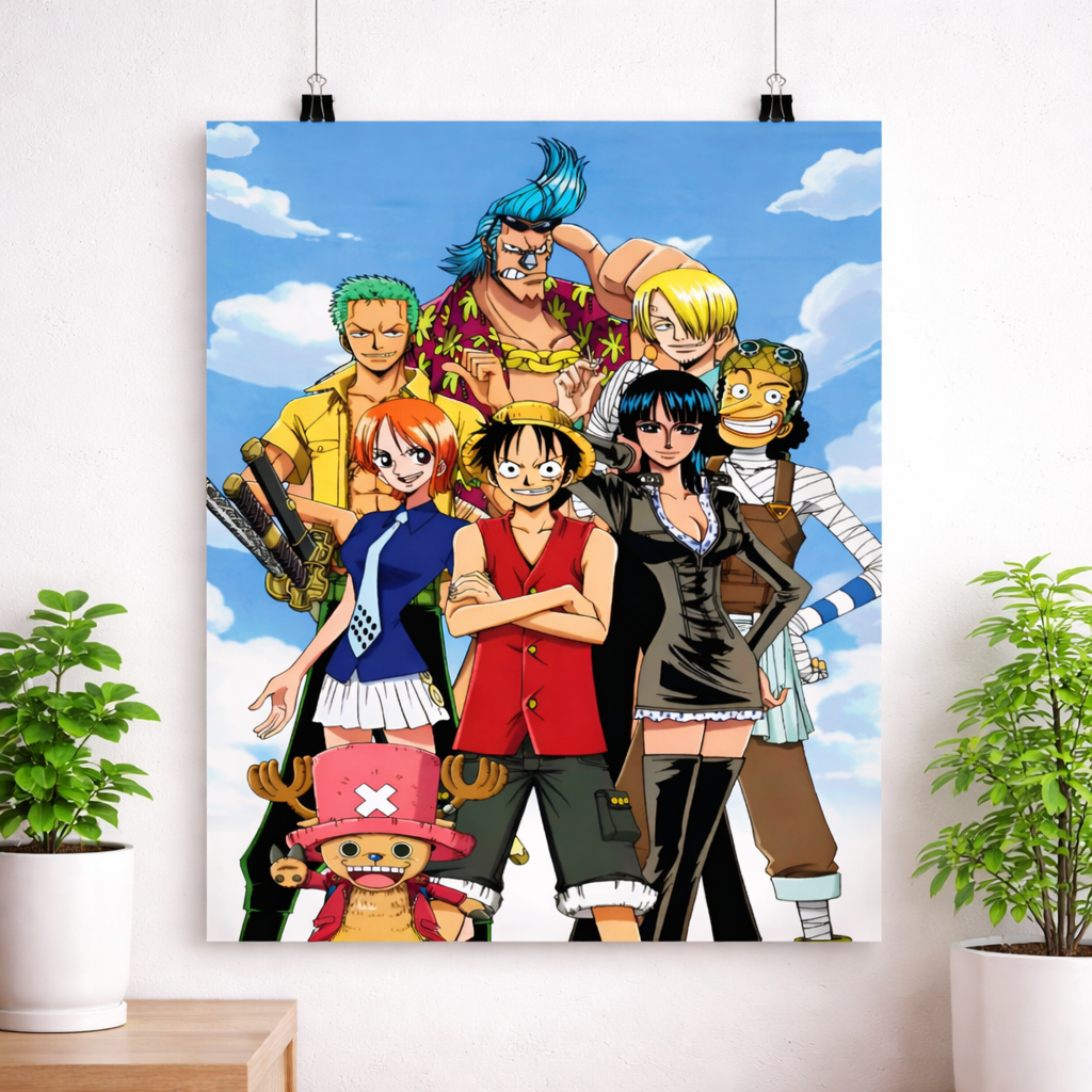 One Piece Straw Hat Crew Poster