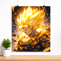 Super Saiyan Vegeta Golden Aura Poster