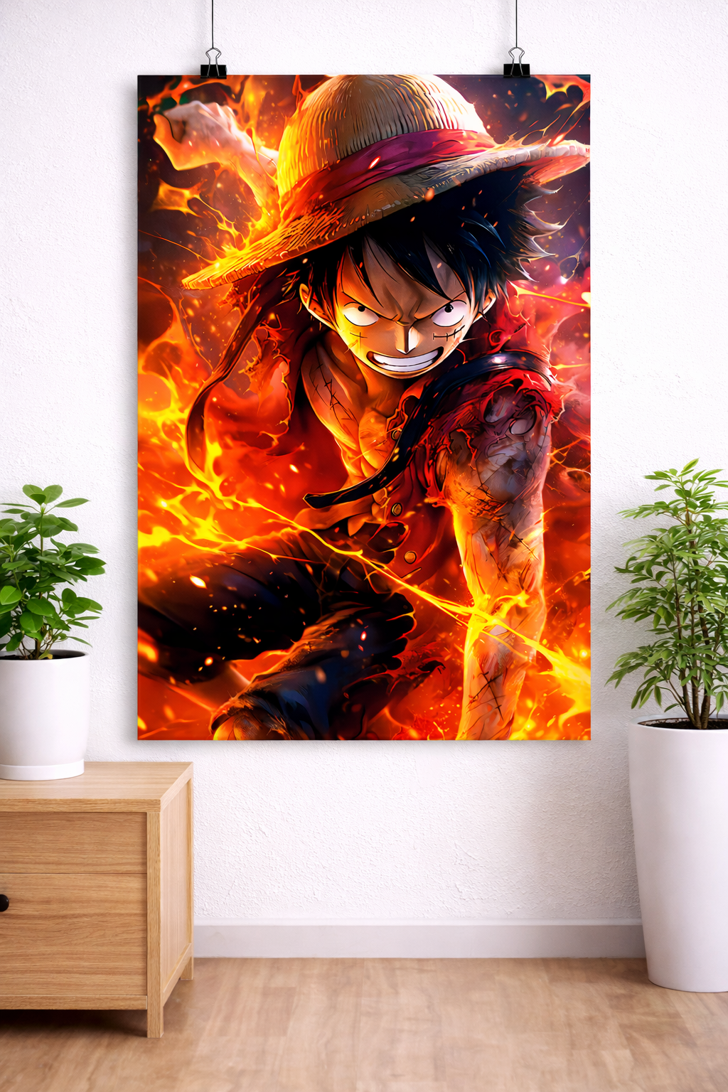 Monkey D. Luffy Fire Poster