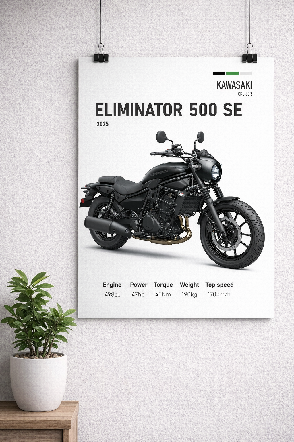 Eliminator 500 SE Blueprint Cruiser Poster