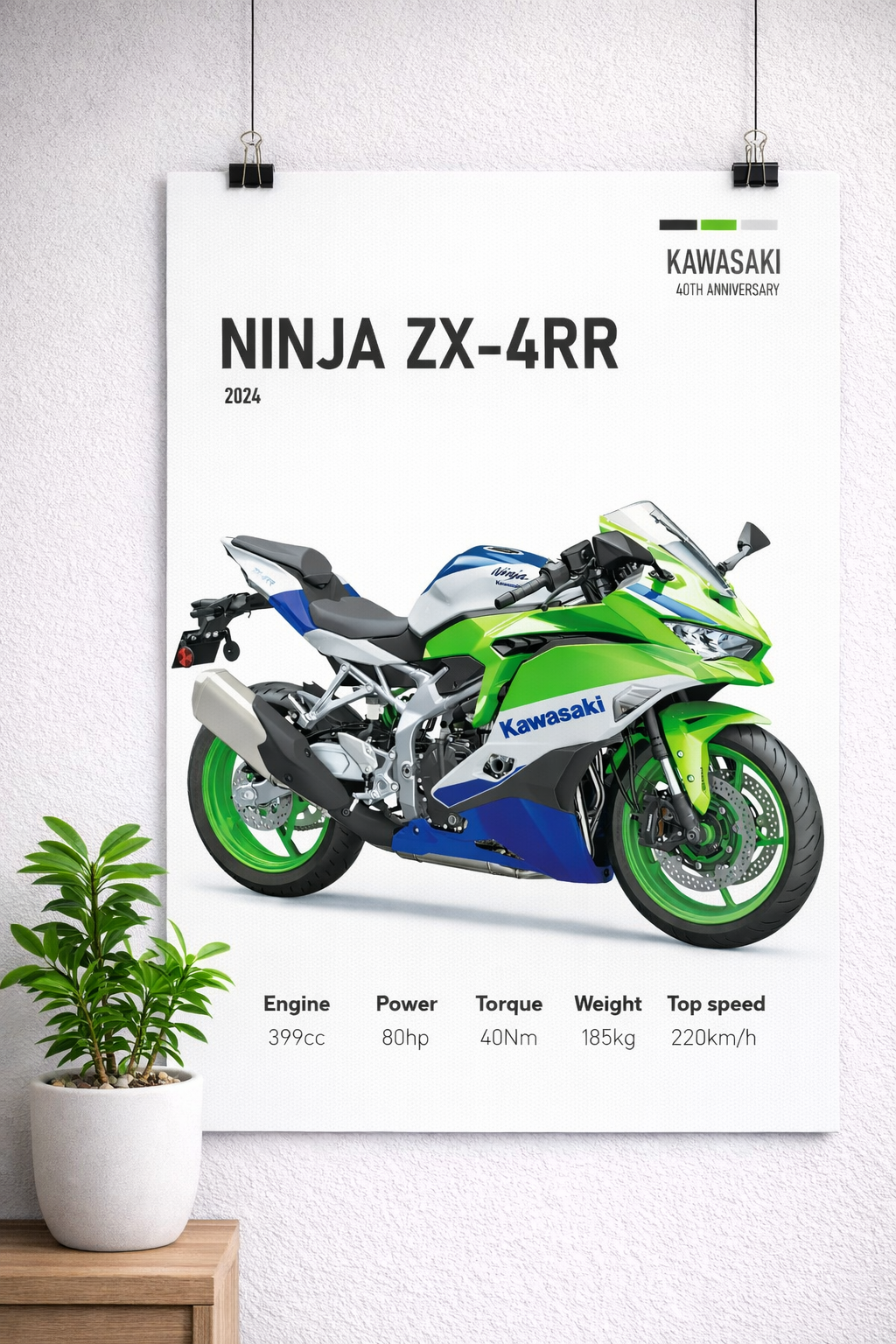 Ninja ZX-4RR Anniversary Poster