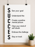 Success Blueprint Poster Mockup