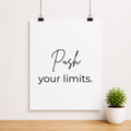 Push Your Limits – Minimal Hanging Poster