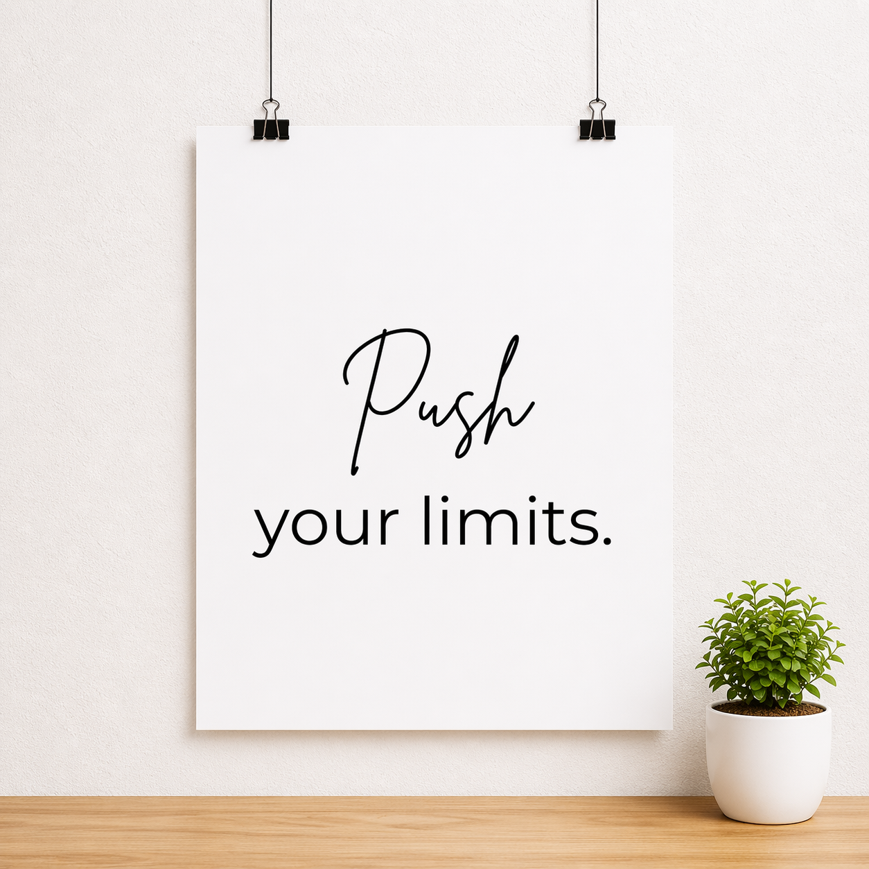 Push Your Limits – Minimal Hanging Poster