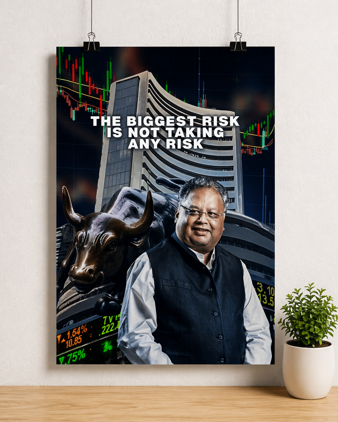 Biggest Risk – Stock Market Aesthetic Poster