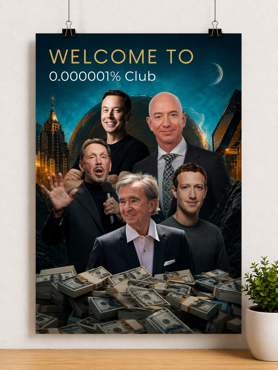 0.000001% Club – Elite Wealth Aesthetic Poster