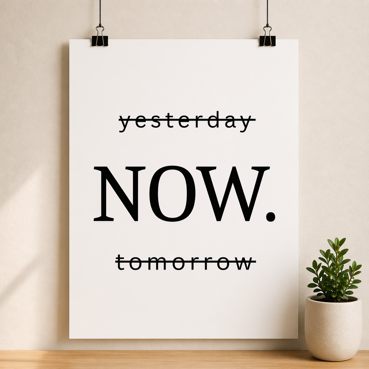 Now Over Tomorrow Poster