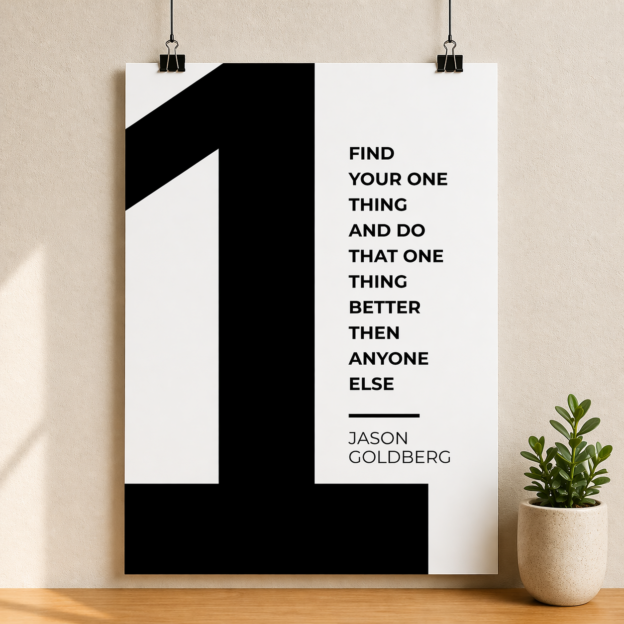 The One Thing Poster