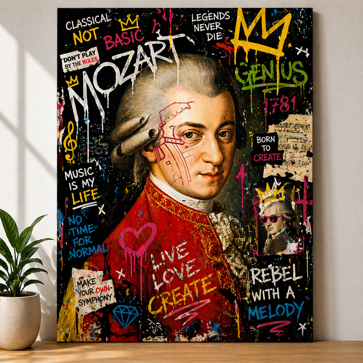 Mozart Graffiti Art