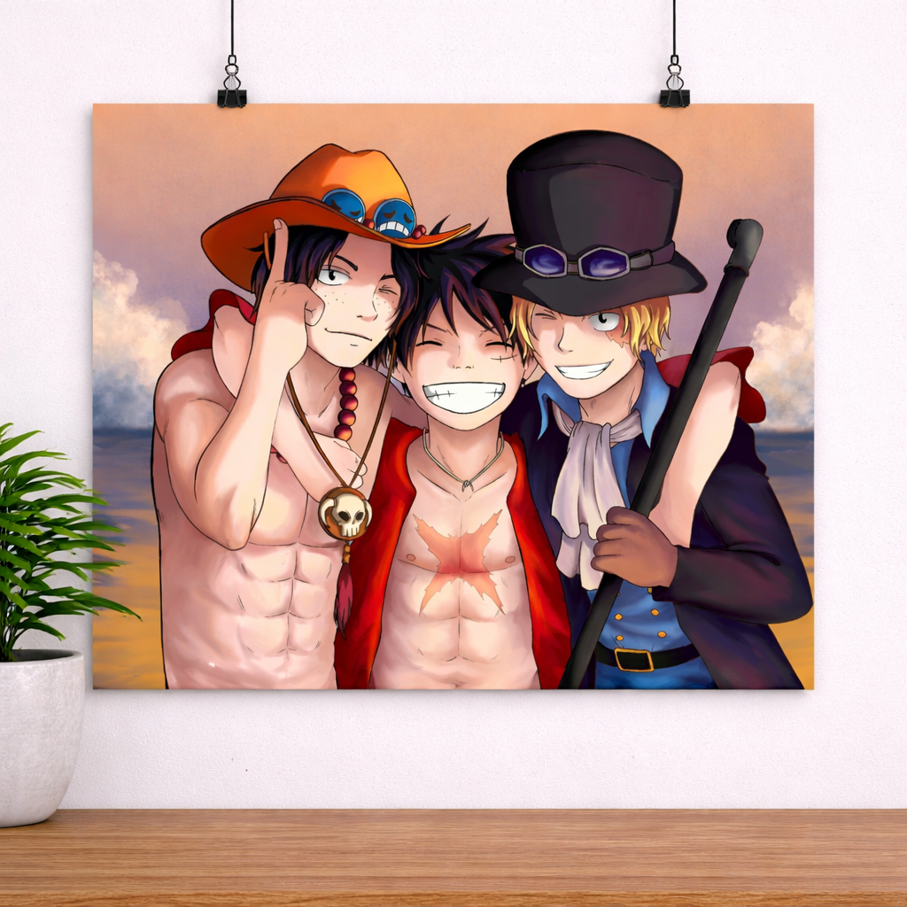 Luffy Ace Sabo Brotherhood Poster