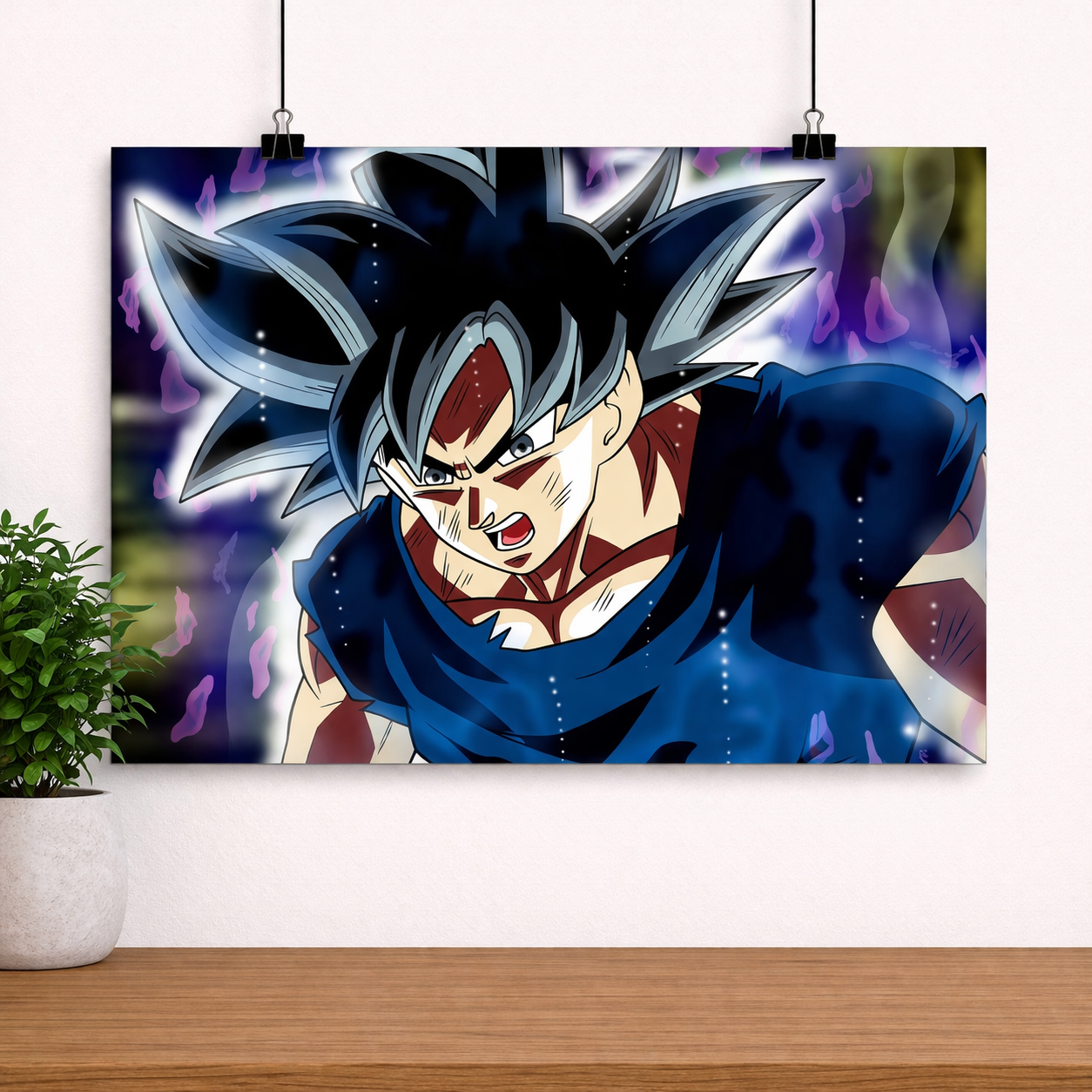 Ultra Instinct Goku Power Surge Anime Poster