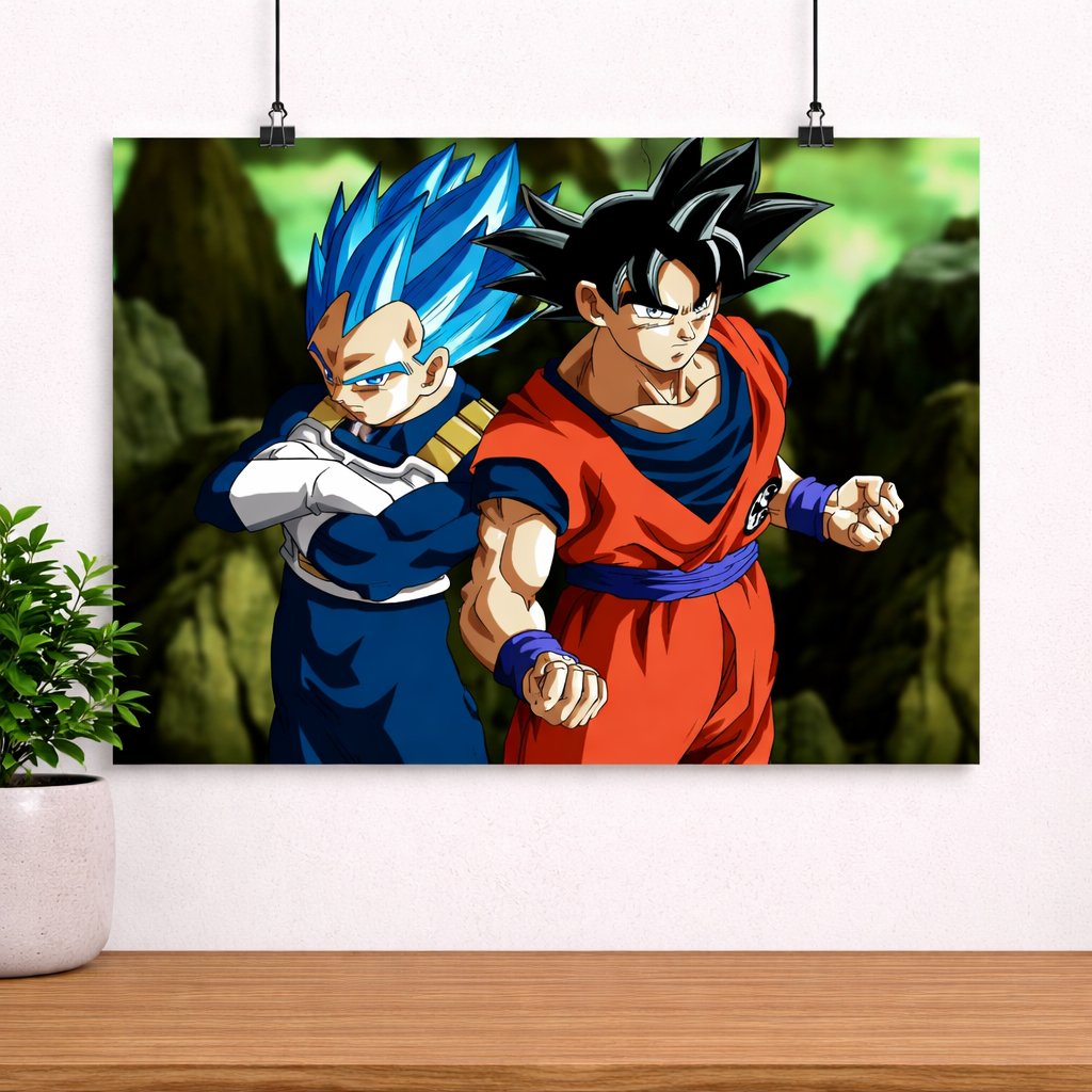 Saiyan Rivals Power Duo Anime Poster
