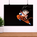 Kid Saiyan Warrior Minimal Anime Poster