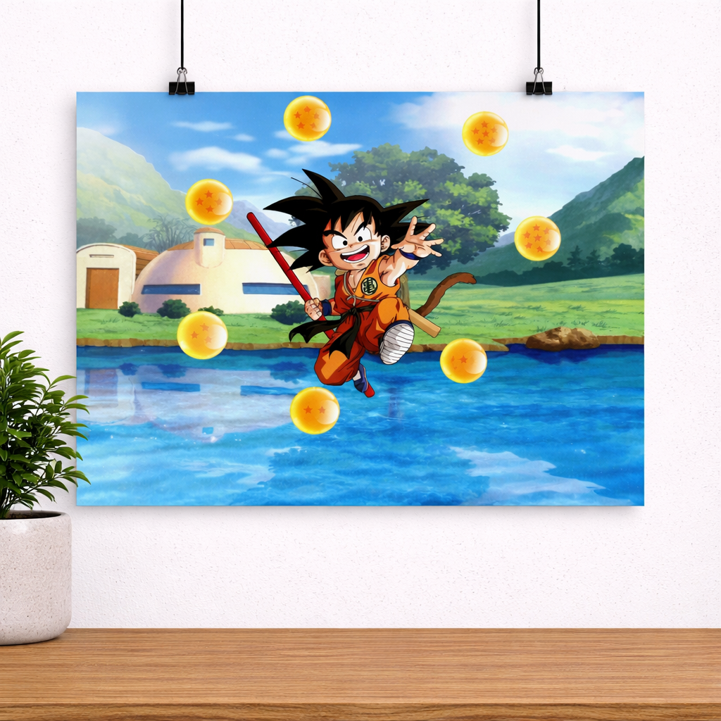Kid Goku Dragon Balls Adventure Anime Poster