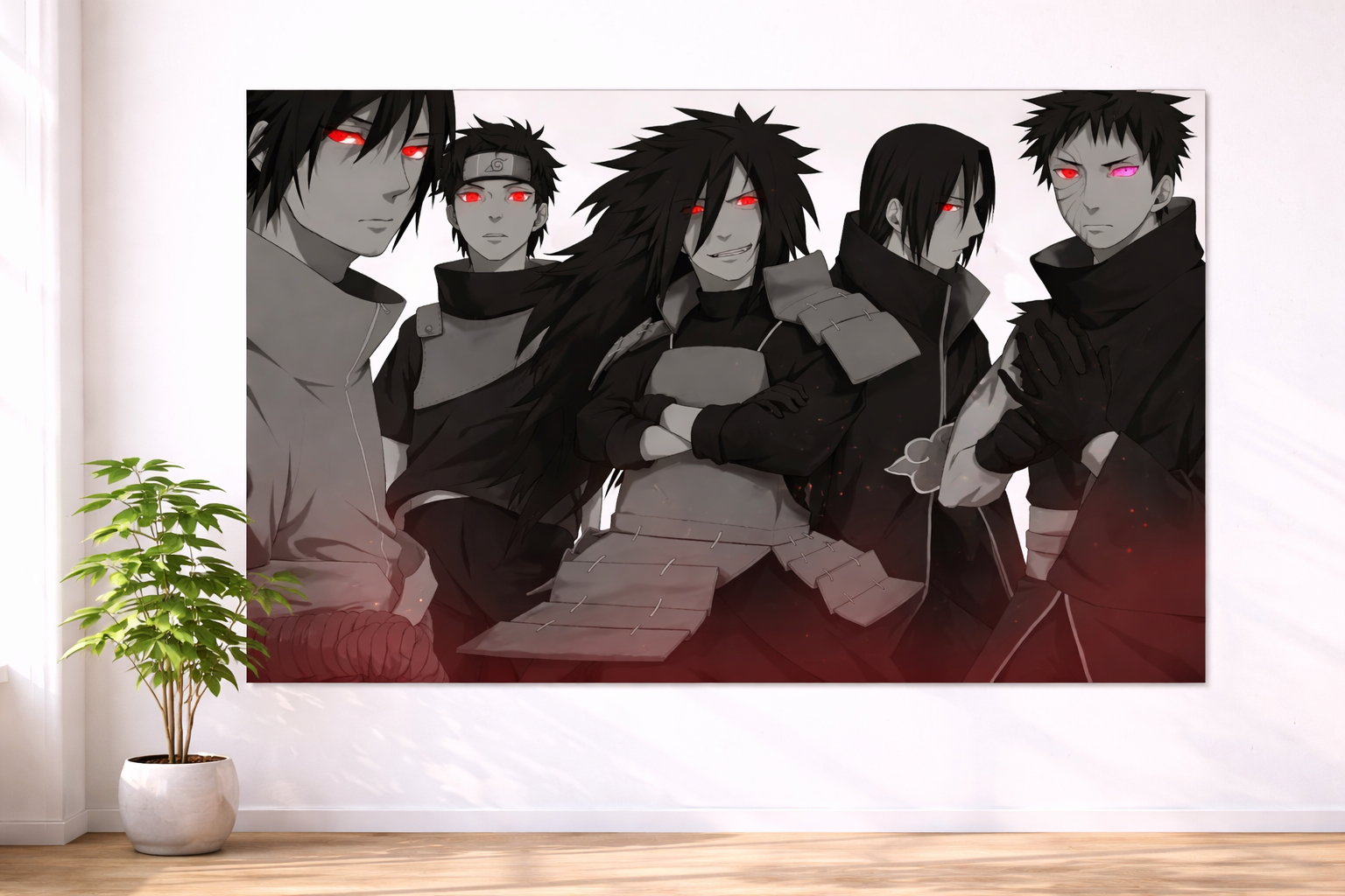 Uchiha Clan Dark Poster – Itachi, Sasuke & Madara Anime