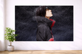 Itachi Uchiha Rain Scene Poster