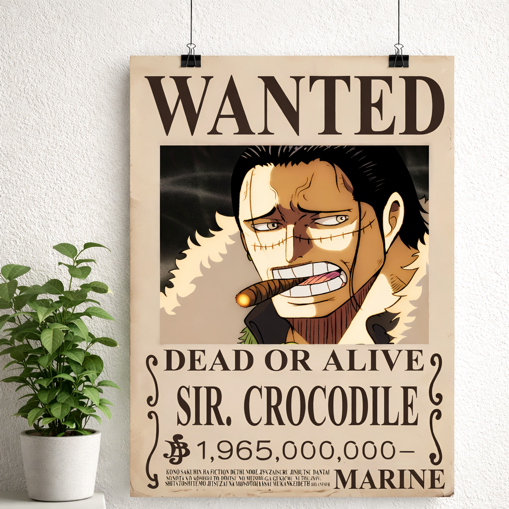 Sir Crocodile Wanted Poster