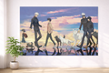 Jujutsu Kaisen Sunset Walk Poster – Gojo & Megumi Aesthetic Anime