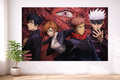 Jujutsu Kaisen Dark Squad Poster – Gojo, Yuji, Megumi & Nobara