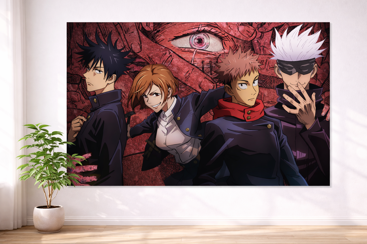 Jujutsu Kaisen Dark Squad Poster – Gojo, Yuji, Megumi & Nobara