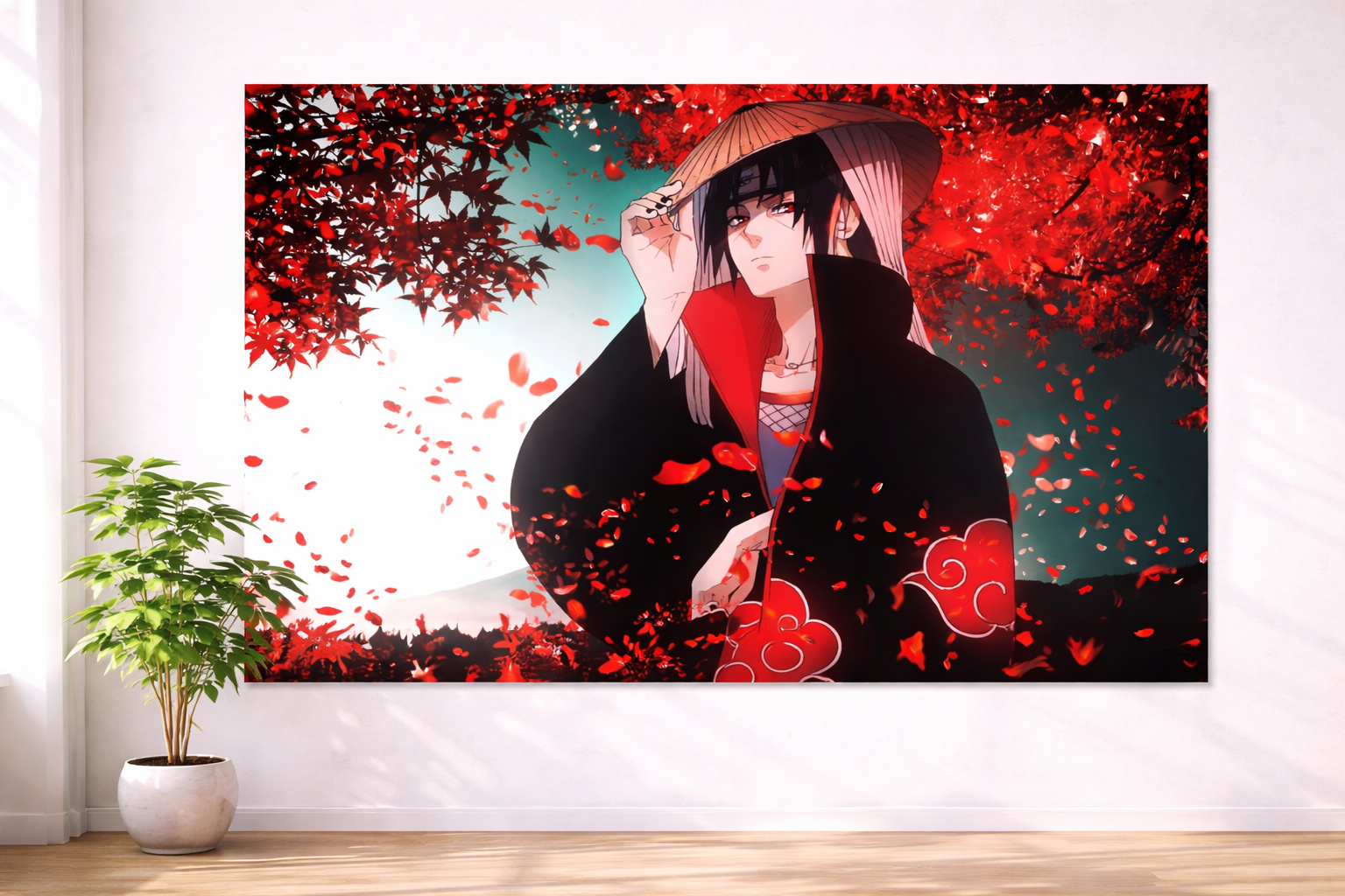 Itachi Uchiha Red Leaves Poster – Naruto Anime