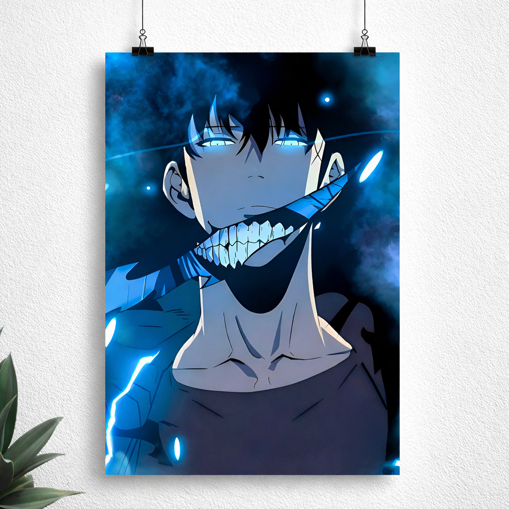 Sung Jin-Woo Shadow Monarch Poster – Solo Leveling Anime