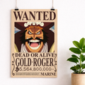Gold Roger Wanted Poster