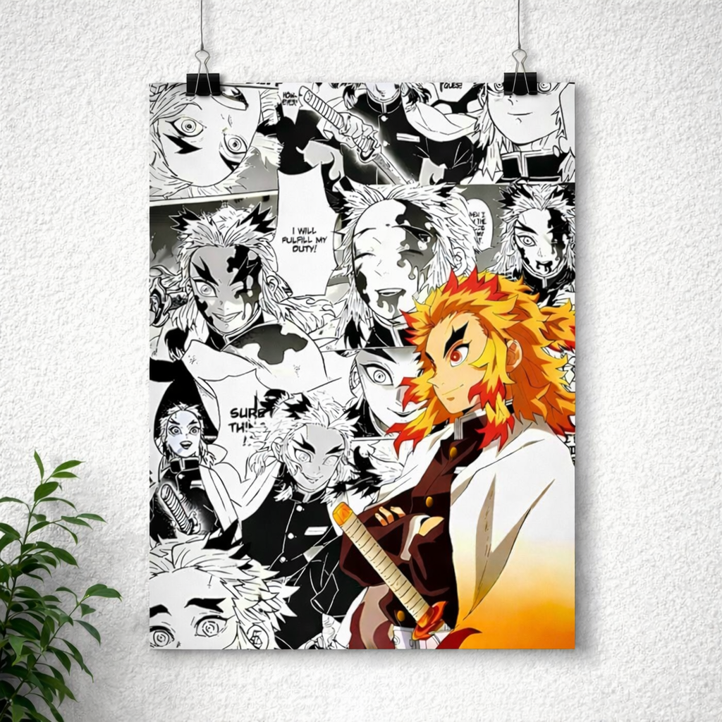 Kyojuro Rengoku Anime Poster