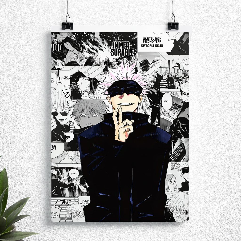 Satoru Gojo Collage Anime Poster