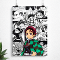 Tanjiro Kamado Anime Poster – Demon Slayer Manga Collage