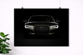 Audi Dark Front View Poster – Minimalist Luxury Car