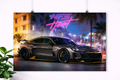 Audi RS Neon Night Poster – NFS Heat Style Sports Car