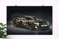 Bentley GT Race Car Poster – Black & Gold Motorsport Edition