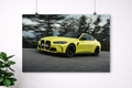 BMW M4 Yellow Sports Car Poster – High Speed Automotive