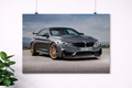 BMW M4 Grey Sports Car Poster – Premium Performance Car
