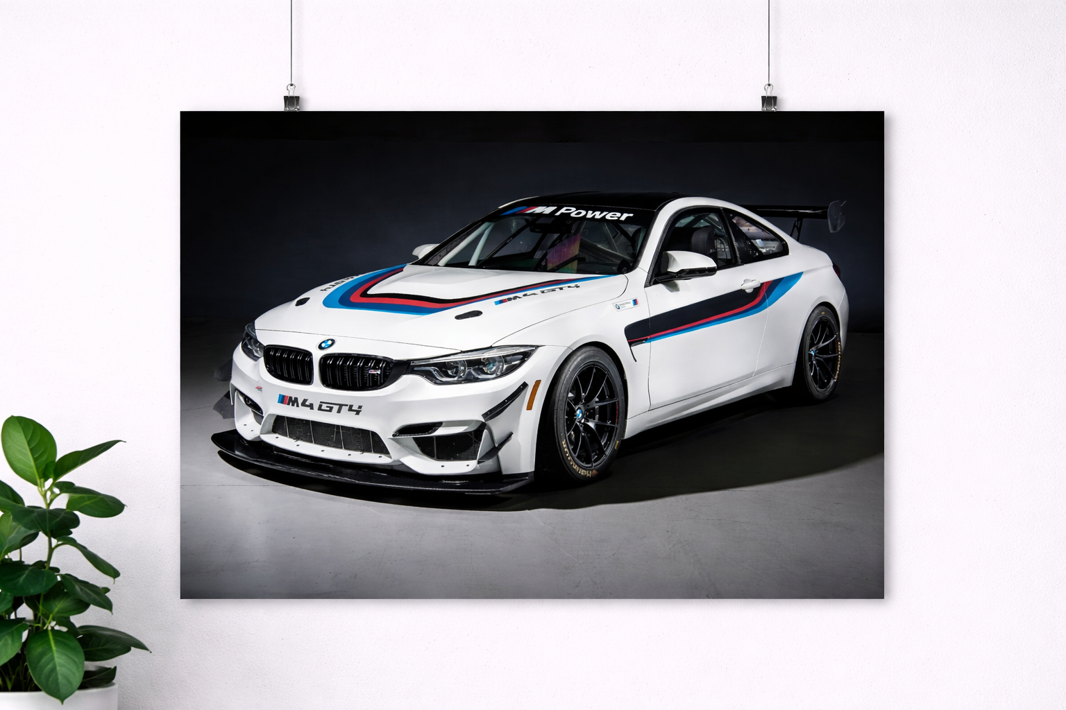 BMW M4 GT4 Race Car Poster – Motorsport Performance