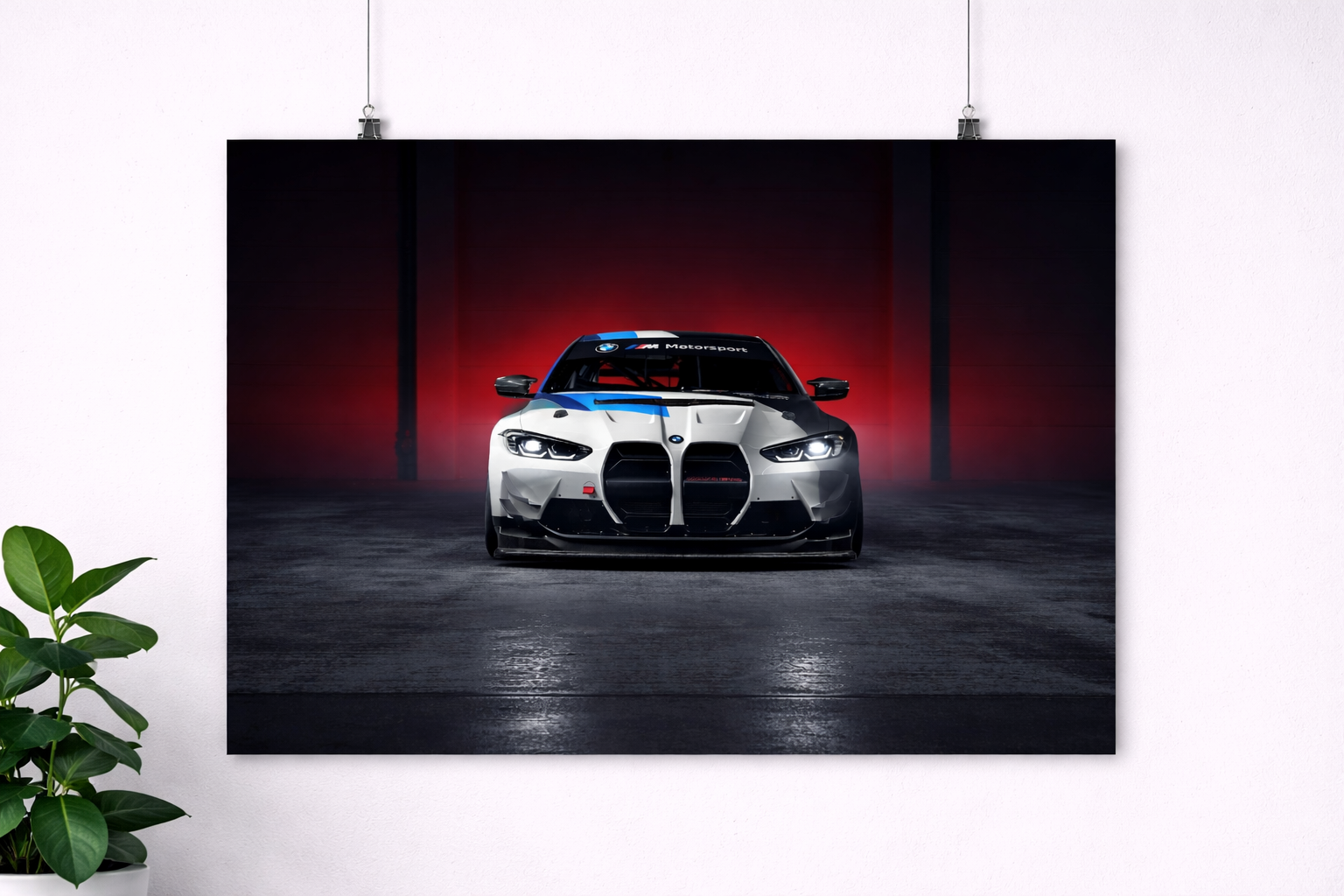 BMW M4 Motorsport Front View Poster – High Performance Car