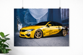 BMW M4 Yellow Custom Poster – Modified Sports Car