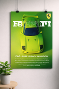 Ferrari F40 — Velocity Style Poster