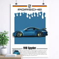 Porsche 918 Spyder Velocity Poster – Hybrid Hypercar Edition