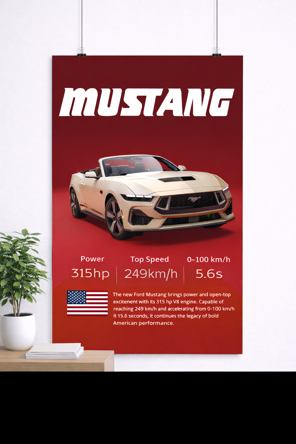 Ford Mustang Velocity Style Poster – Modern Performance Edition