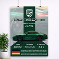 Porsche 911 Carrera GTS Velocity Style Poster