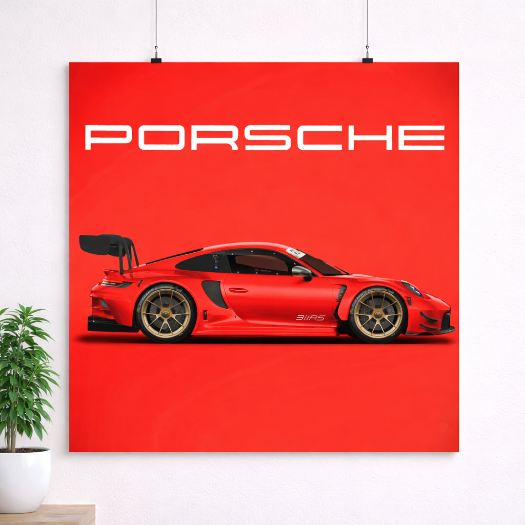 Porsche 911 GT3 RS Velocity Style Poster – Track Beast Edition