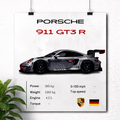 Porsche 911 GT3 R Poster – Track Performance Race Car