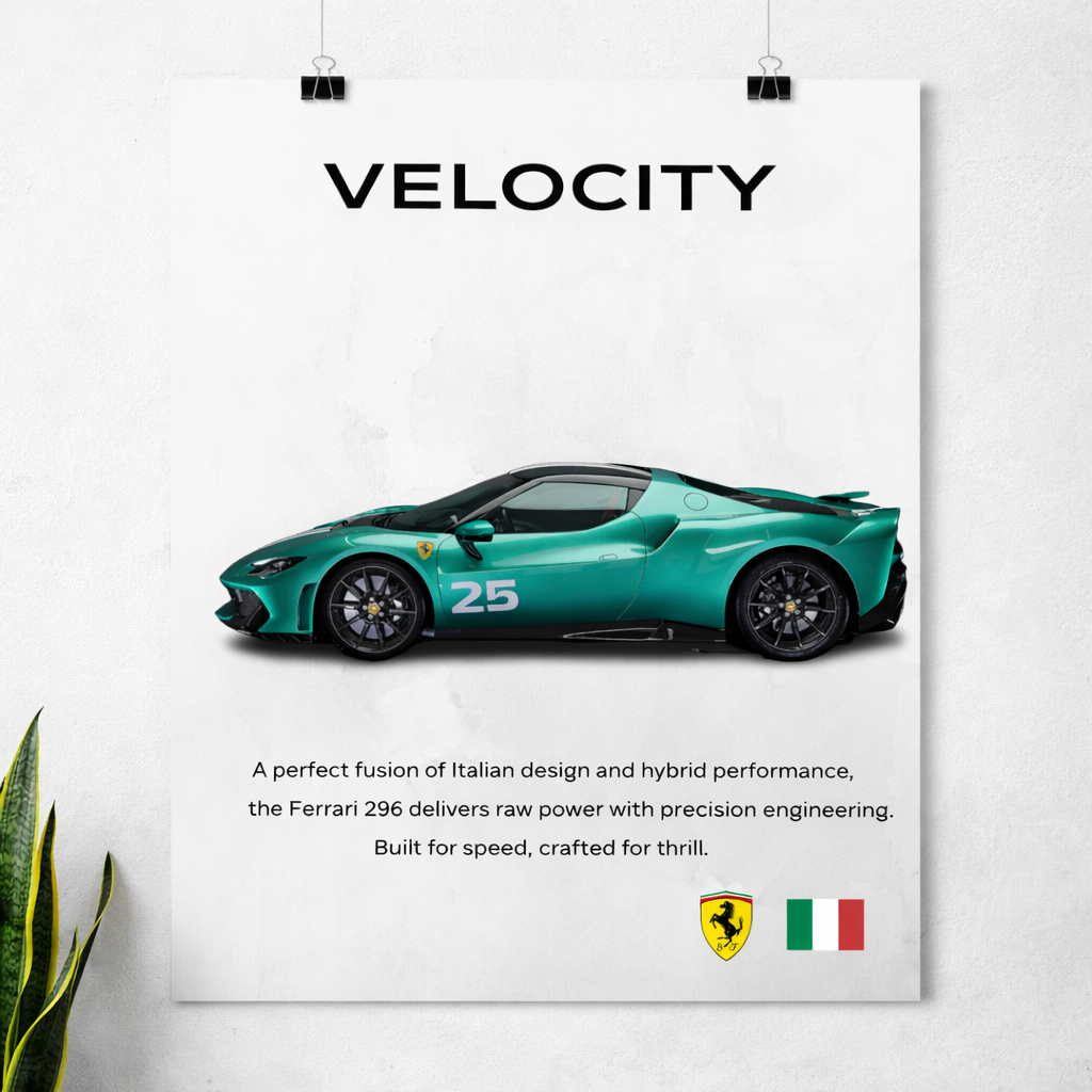 Ferrari 296 Poster