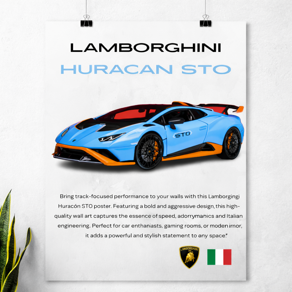 Lamborghini Huracán STO Poster – Track Supercar