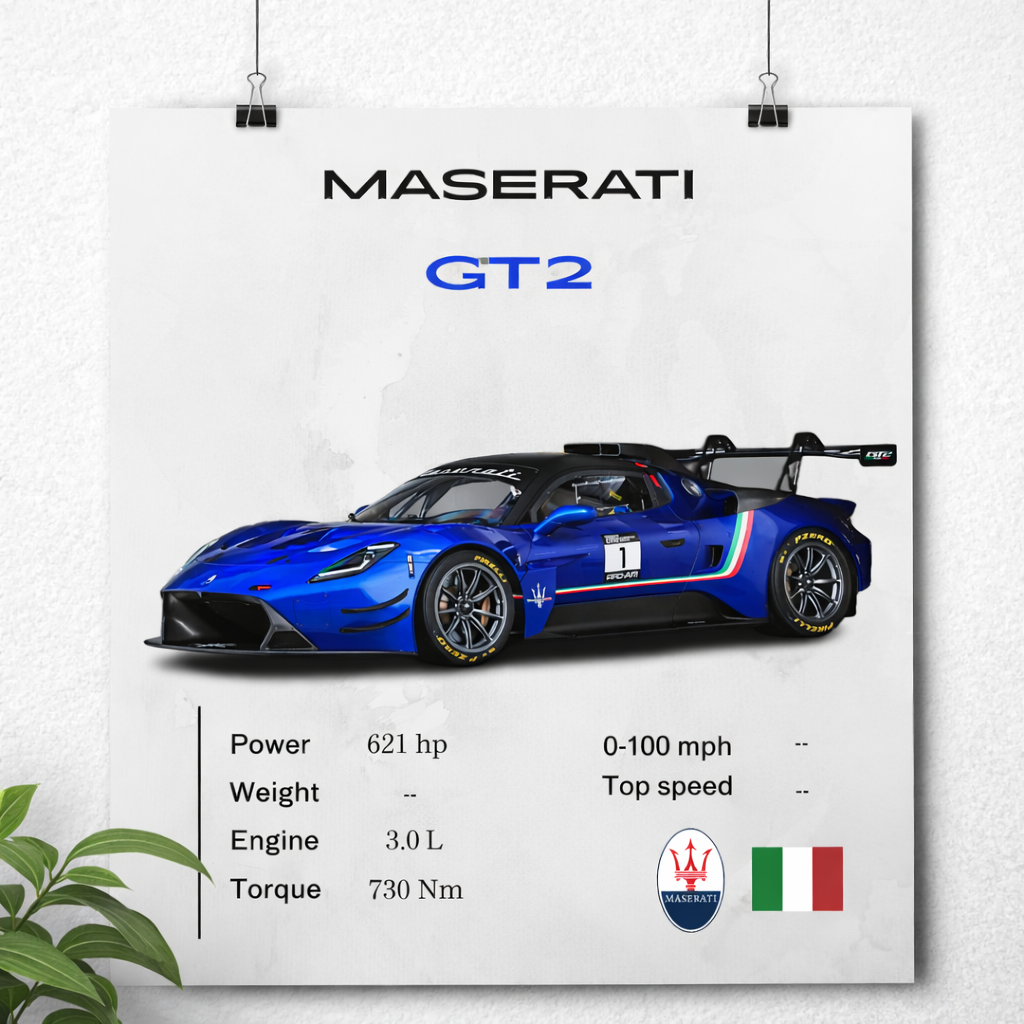 Maserati GT2 Poster – High-Performance Racing Car