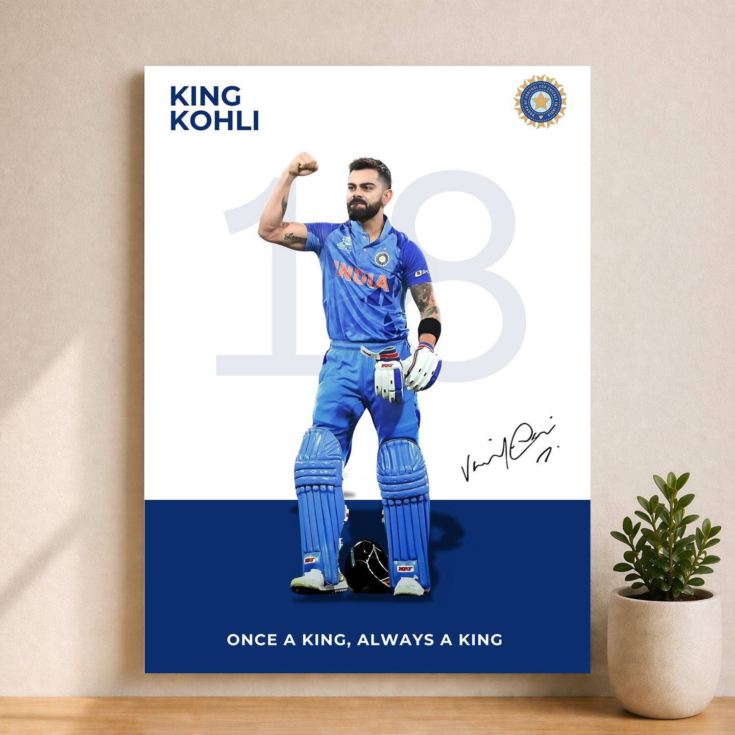 King Kohli Minimalist Cricket