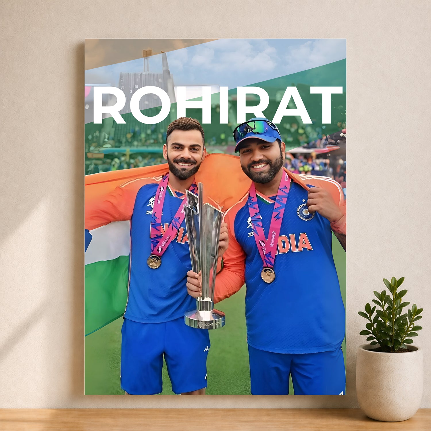 ICC Men's T20 World Cup India Champions Poster